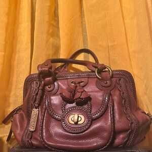 Beautiful brown leather handbag